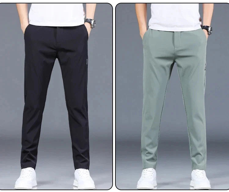 Herrenhosen – elastischer Bund – schmale Passform – Freizeithosen – Stretchhosen-Chaps Herrenmode