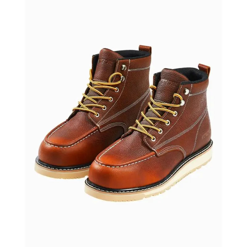 Herrenstiefel – Braun – Schnürstiefel – Stiefeletten – Mokassinstiefel-Braun-38-Chaps Herrenmode