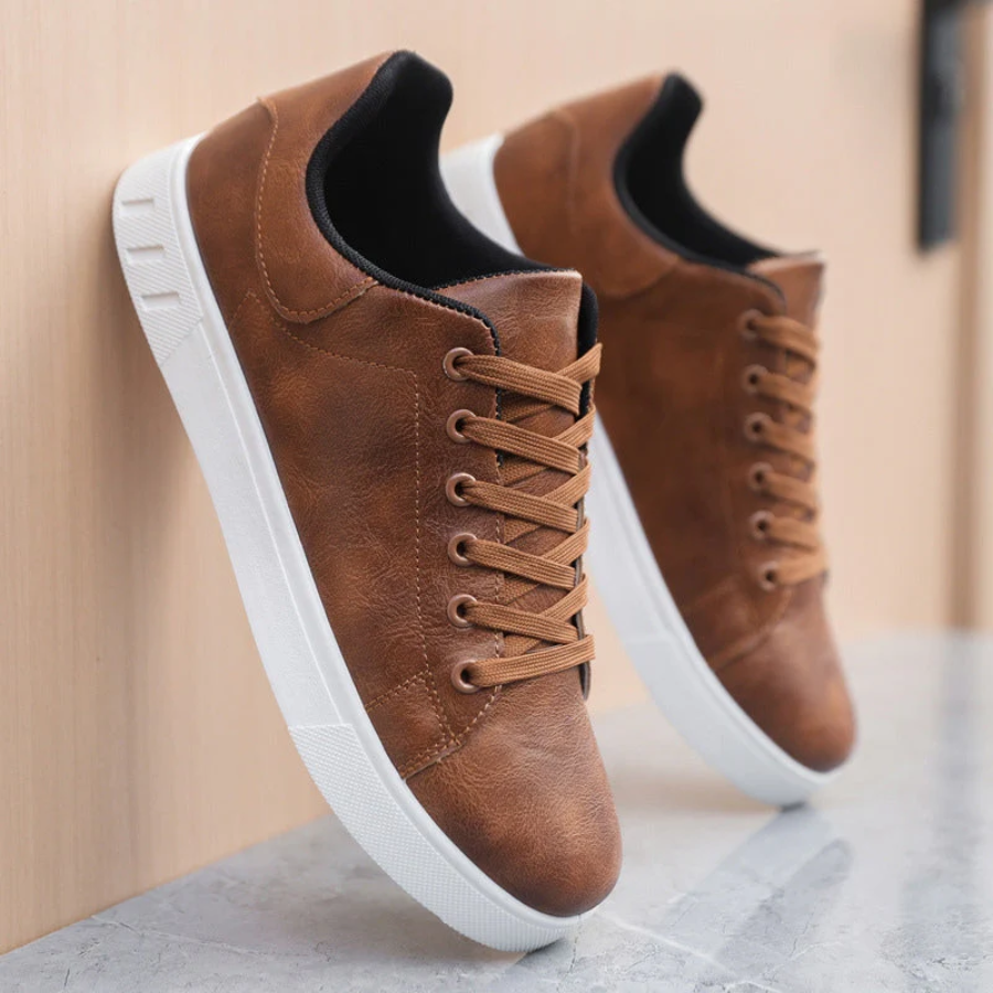 Leder Turnschuhe - Herren Schnürschuhe für den Alltag-Chaps Herrenmode