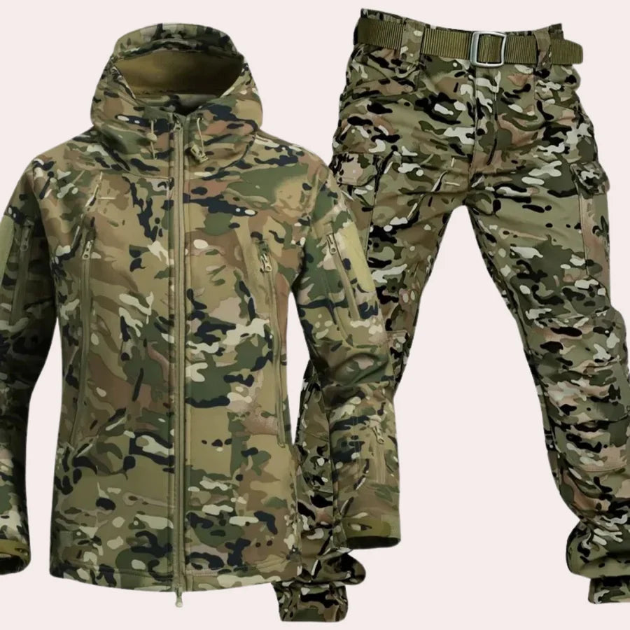 Outdoor-Kleidung – Wasserdichte taktische Militärjacke und -hose für Herren-Tarnung 2-S-Chaps Herrenmode