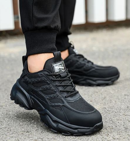 Sneaker Herren – Chunky Sneaker mit dicker Sohle-Schwarz-36-Chaps Herrenmode