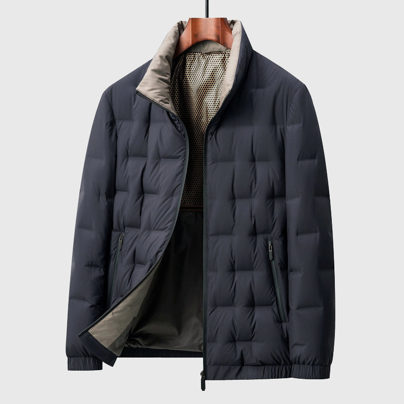 Steppjacke | Reißverschluss | Leicht | Winterjacke | Herrenjacke-Blau-S-Chaps Herrenmode