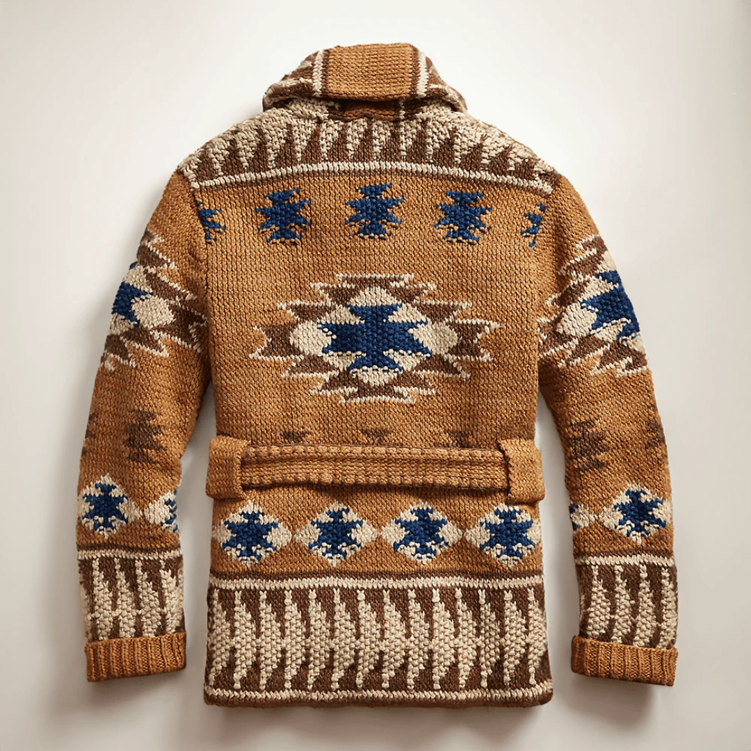 Strickjacke | Gürtel | Knopfleiste | Grobstrickjacke | Herren-Strickjacke-Chaps Herrenmode