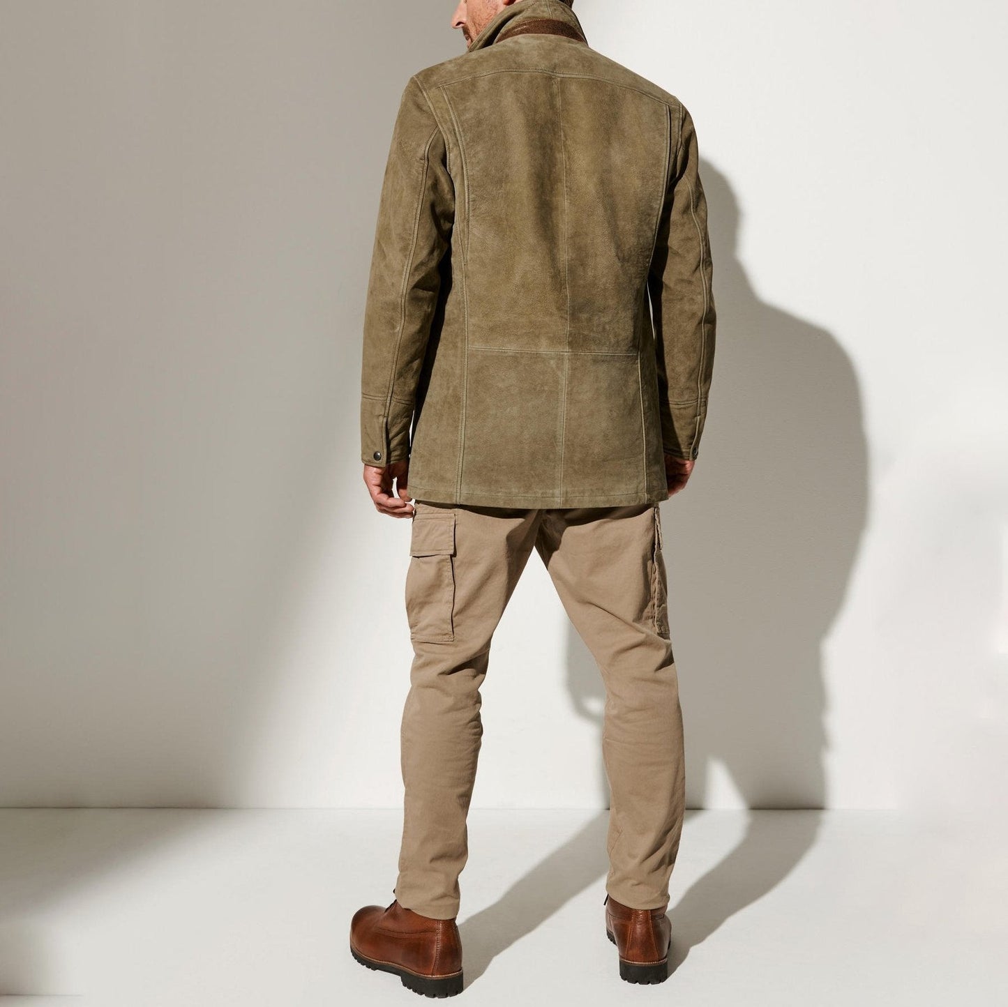Vintage Jacke - Knopfleiste - Wildleder - Herbstjacke - Herrenjacke-Chaps Herrenmode