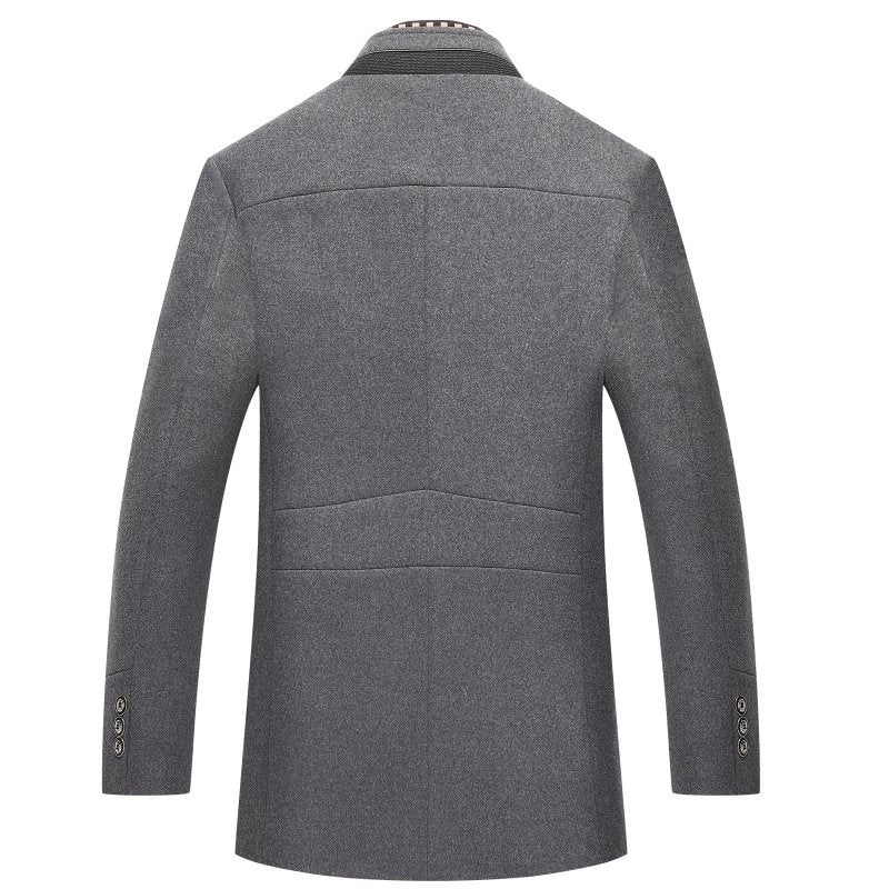 Wolljacke - Herren Sanding Collar Einreihige Winterjacke-Chaps Herrenmode