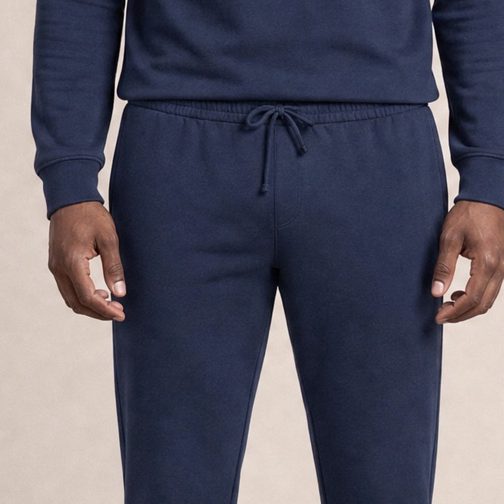 Hausanzug Herren | Hoodie und Jogginghose | Lyocell | Marineblau