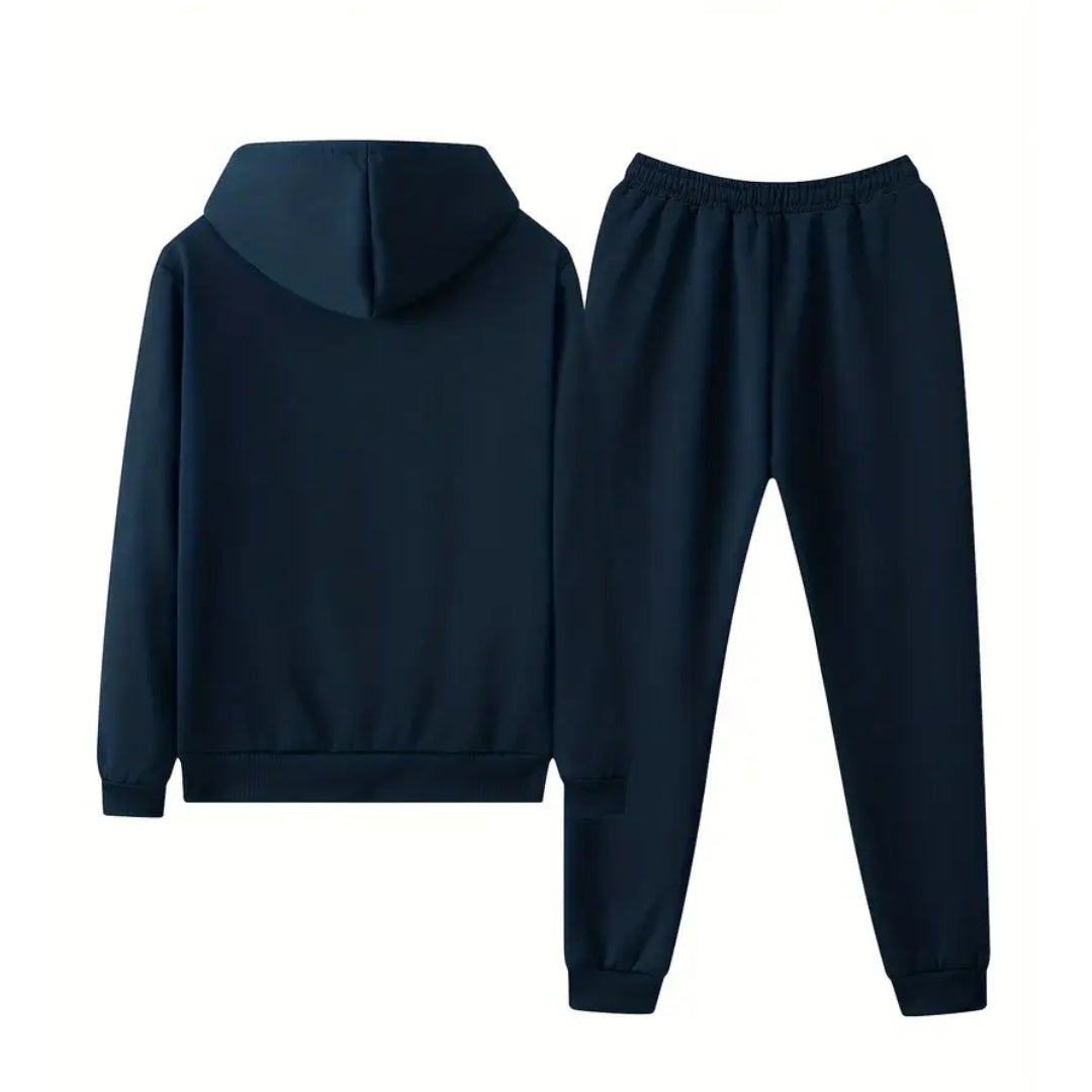 Trainingsanzug Herren mit Fleecefutter | Kapuzenjacke | Reißverschluss-Chaps Herrenmode