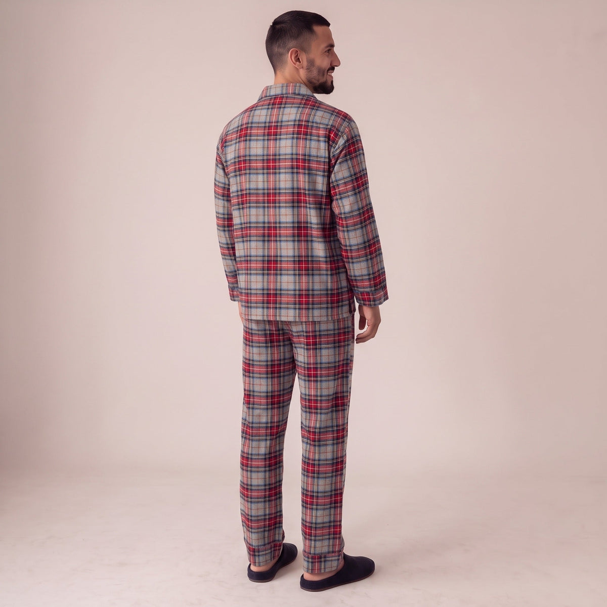 Flanell Schlafanzug Herren | Karomuster | 3 Farben