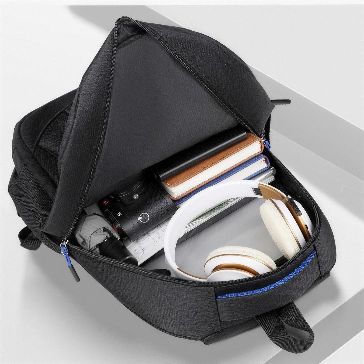 Laptop Rucksack Herren | Oxford | Gepolsterter Rücken | Flaschenfächer
