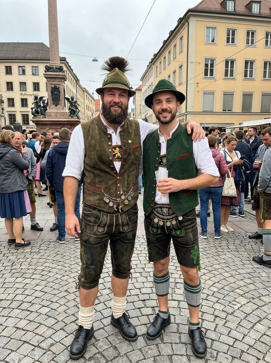Lederhose Herren: das komplette Oktoberfest-Outfit vom Hemd bis zu den Haferlschuhen