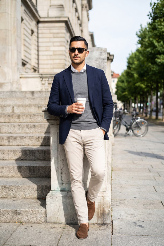 Business Casual für Herren: die Regel, die fünf Teile und der Unterschied zu Smart Casual