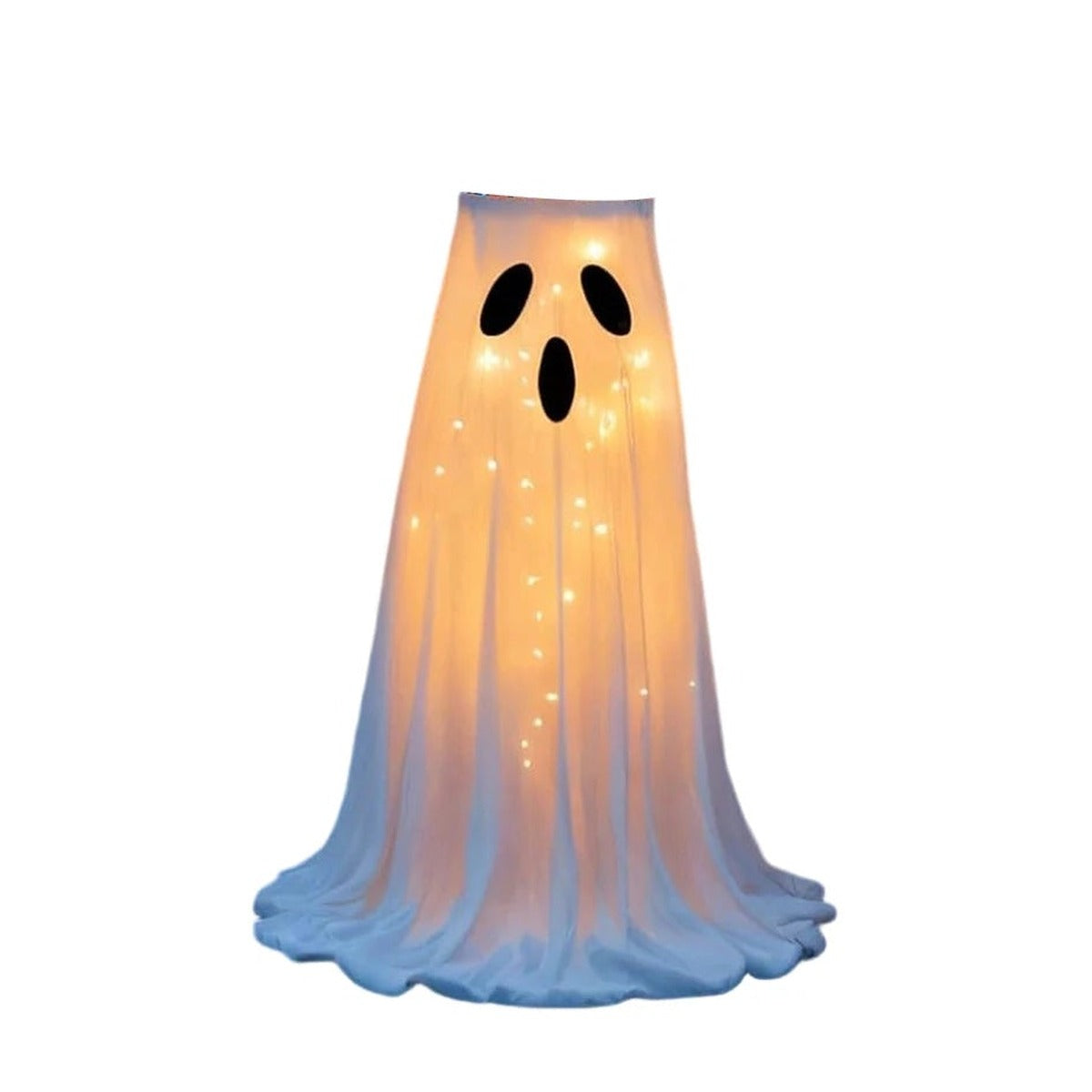 Halloween-Süßigkeitenschale | Geist | LED-Beleuchtung | 100 cm-Weiß-Chaps Herrenmode