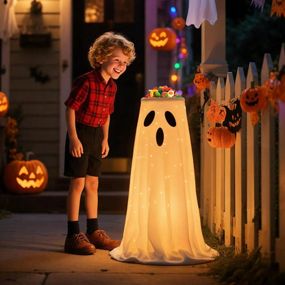 Halloween-Süßigkeitenschale | Geist | LED-Beleuchtung | 100 cm-Chaps Herrenmode