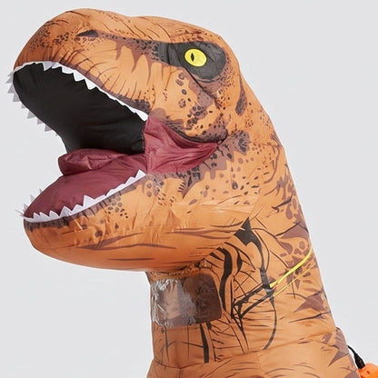 Aufblasbares Dino-Kostüm | T-Rex | Gebläse | Erwachsene | Halloween-Chaps Herrenmode