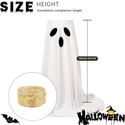 Halloween-Süßigkeitenschale | Geist | LED-Beleuchtung | 100 cm-Chaps Herrenmode