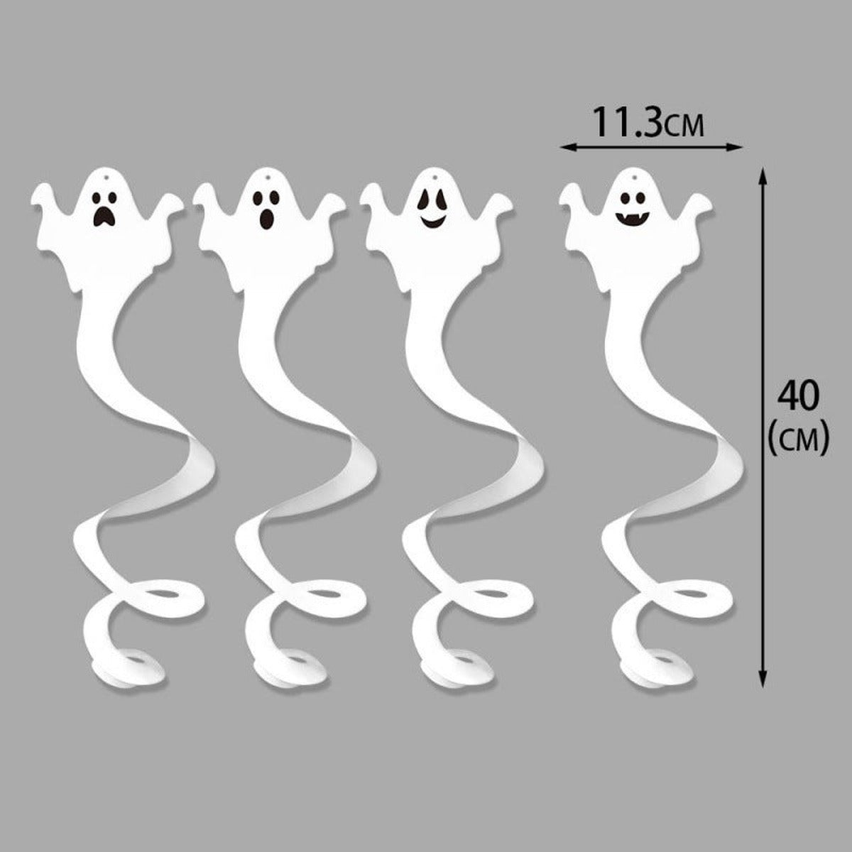 Halloween-Deko | Hängende Geister | 8 Stück | Spirale-Chaps Herrenmode