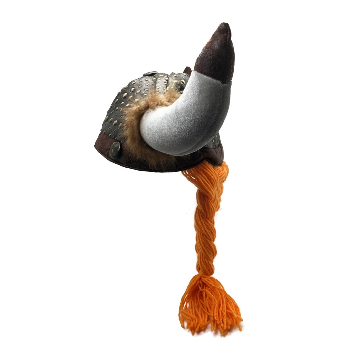 Wikingerhelm | Kostümmütze mit Zöpfen | Weiche Hörner | Halloween-Chaps Herrenmode