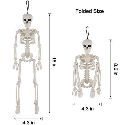 Halloween-Skelett | Bewegliche Gelenke | 5 Modelle | Deko-Skelett 40 cm-Chaps Herrenmode