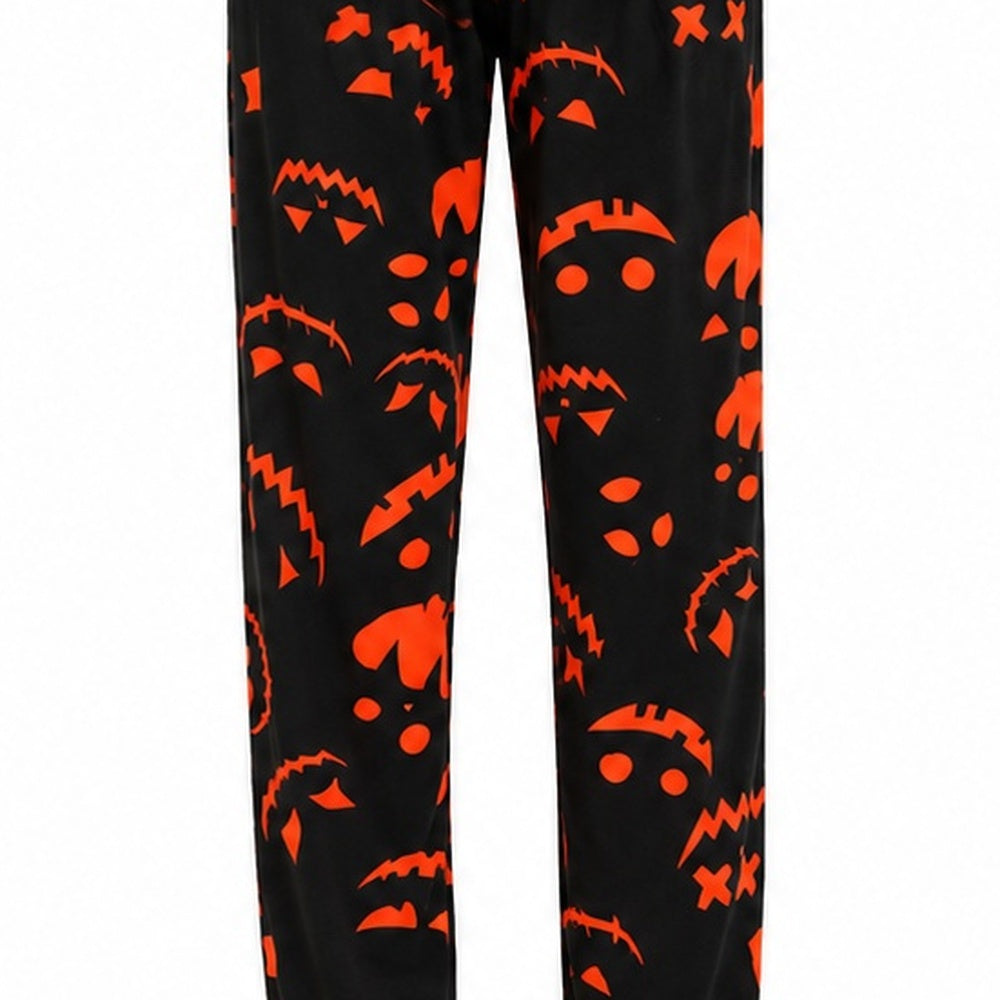 Halloween-Pyjama Herren | Kürbis-Print | Langarm | Schwarz-Chaps Herrenmode
