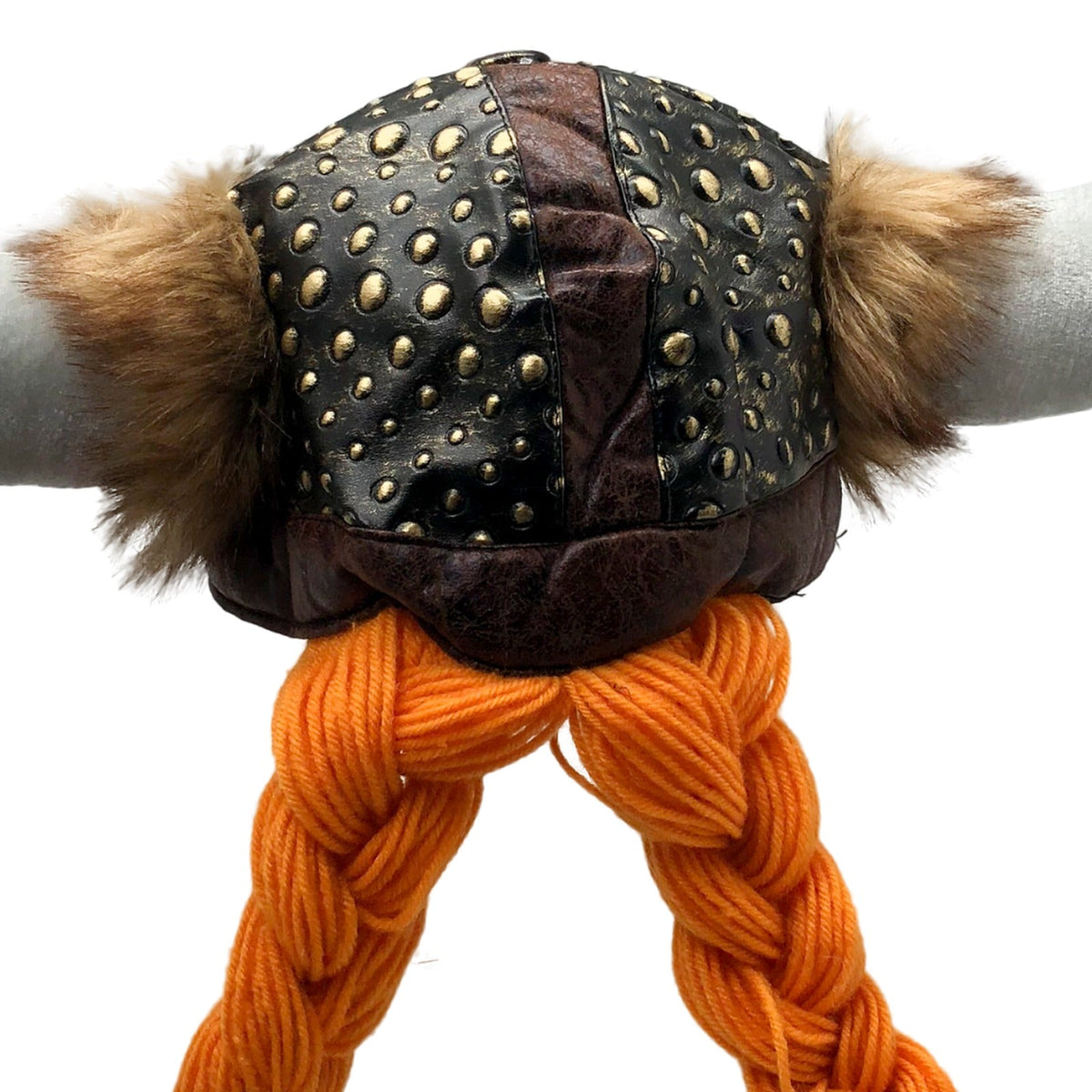 Wikingerhelm | Kostümmütze mit Zöpfen | Weiche Hörner | Halloween-Chaps Herrenmode