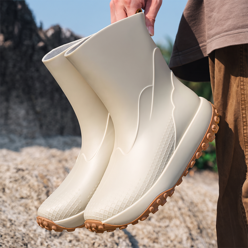 Gummistiefel für Herren in Beige