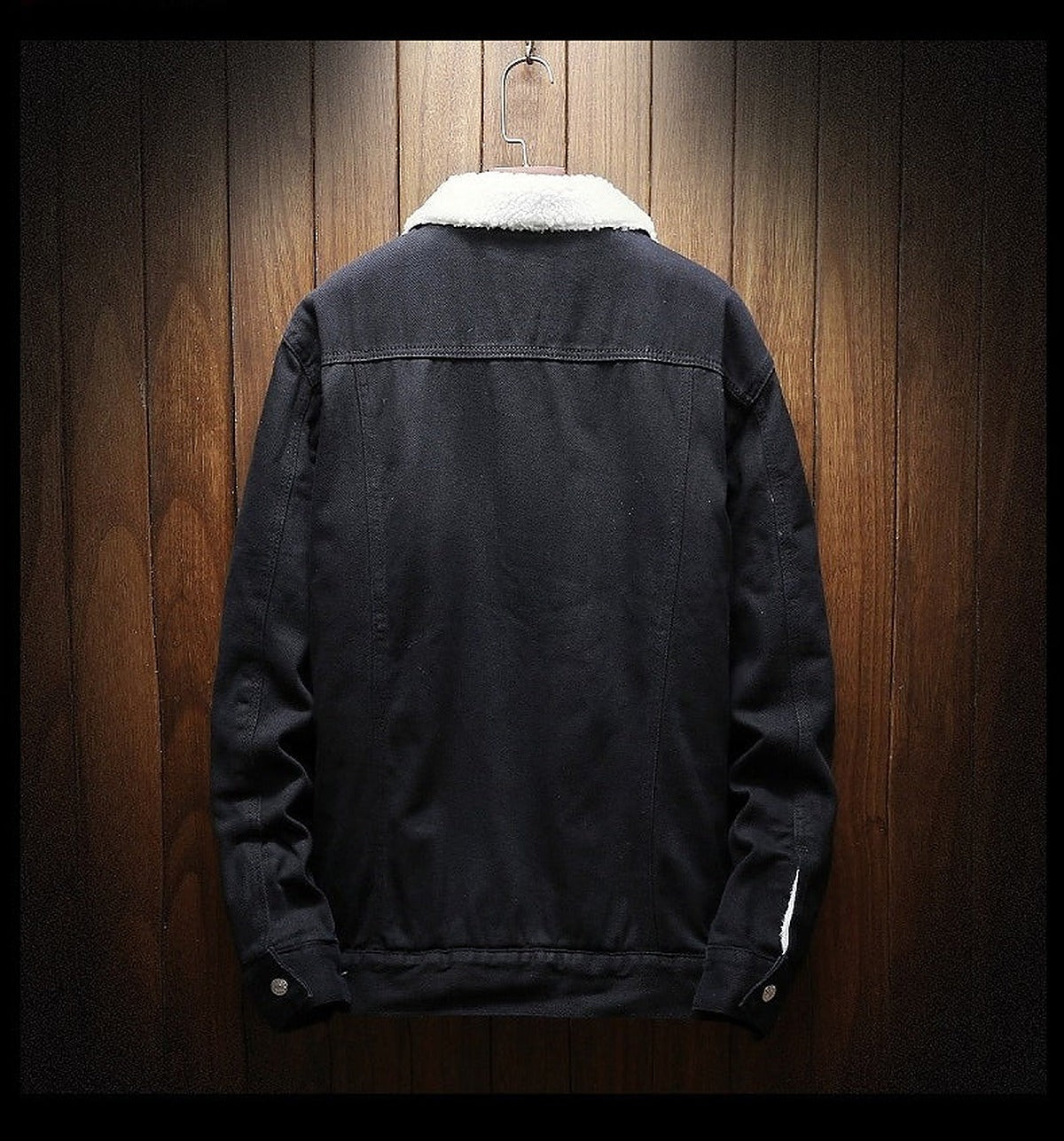 Jacke Herren | Teddyfütterung | Trucker-Schnitt | Knopfverschluss | Robuster Denim | Brust- und Seitentaschen-Chaps Herrenmode