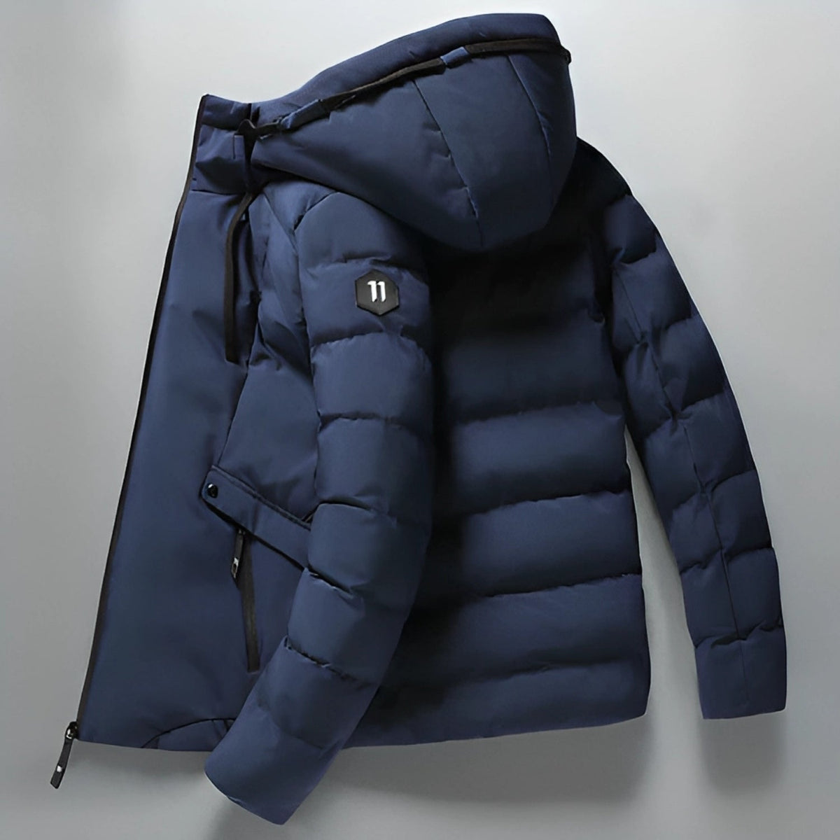 Parka | Herren | Wasserdicht | Fleecefutter | Verstellbare Kapuze | Reißverschluss | Mehrere Taschen | Leicht-Blau-M-Chaps Herrenmode