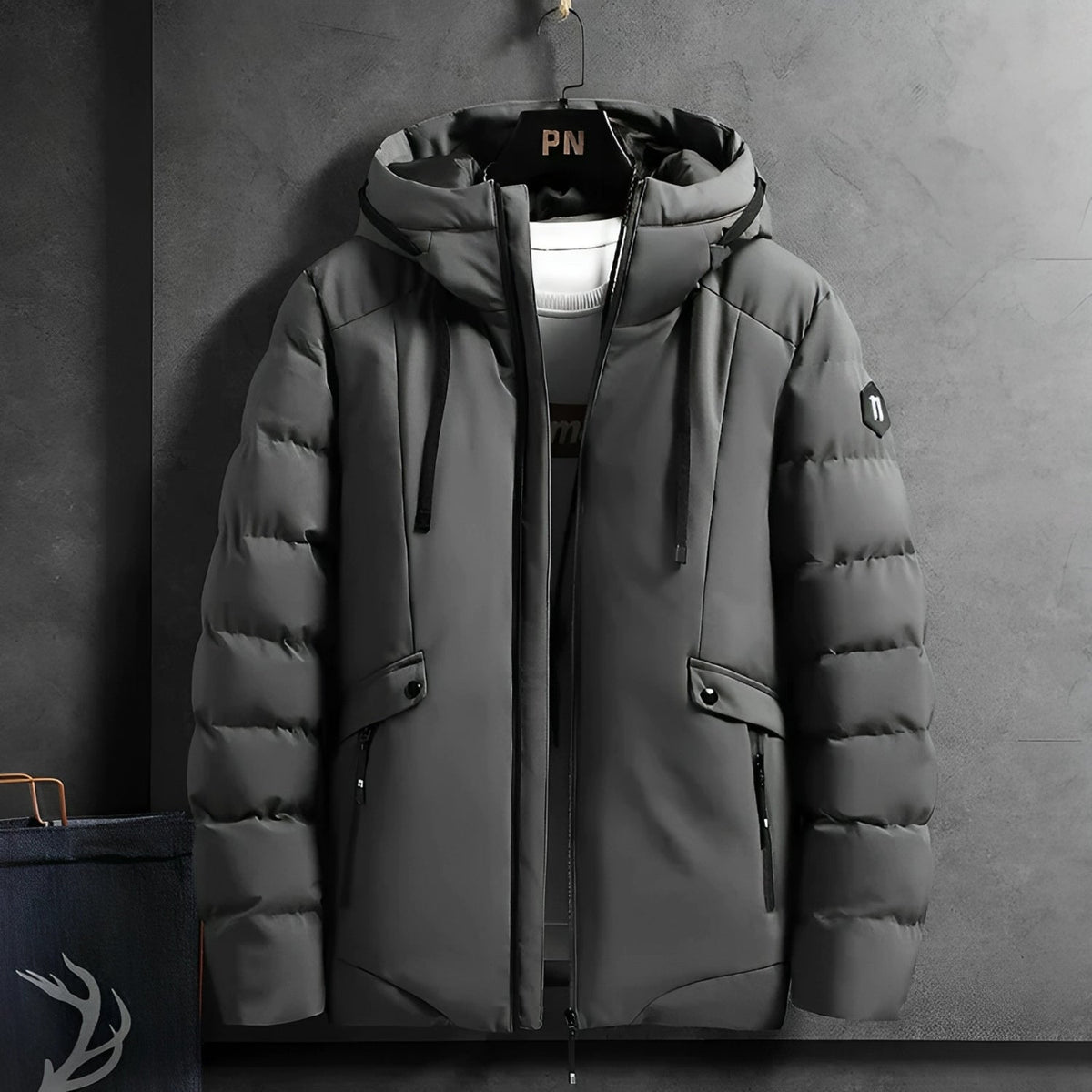Parka | Herren | Wasserdicht | Fleecefutter | Verstellbare Kapuze | Reißverschluss | Mehrere Taschen | Leicht-Chaps Herrenmode