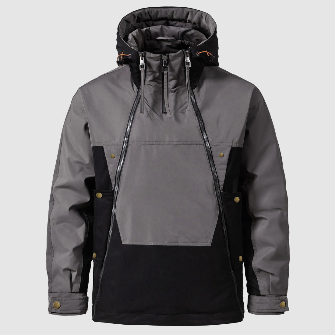 Anorak – Mit Kapuze – Wasserdicht – Anorakmantel – Herrenmantel-Grau-S-Chaps Herrenmode