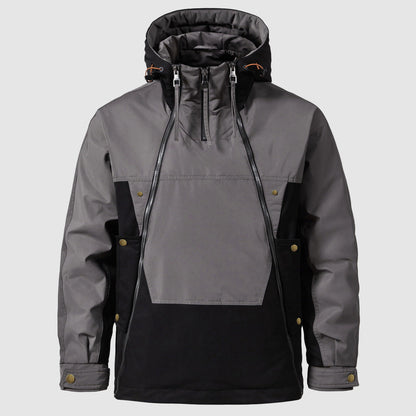 Anorak – Mit Kapuze – Wasserdicht – Anorakmantel – Herrenmantel-Grau-S-Chaps Herrenmode