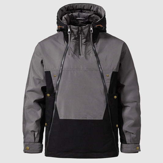 Anorak – Mit Kapuze – Wasserdicht – Anorakmantel – Herrenmantel-Grau-S-Chaps Herrenmode