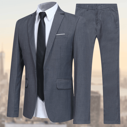 Anzug | Maßgeschneidert | Zweiteiler | Anzugjacke | Anzughose-Grau-S-Chaps Herrenmode