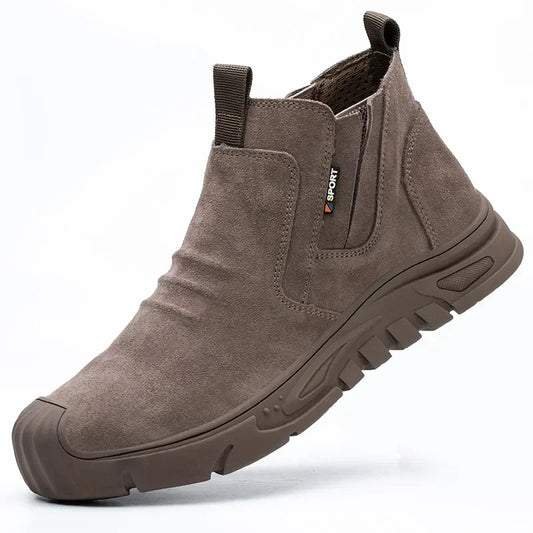 Arbeitsstiefel – rutschfest – Slipper – Stiefeletten – Herrenstiefel-Braun-38-Chaps Herrenmode