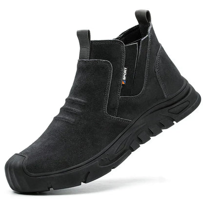 Arbeitsstiefel – rutschfest – Slipper – Stiefeletten – Herrenstiefel-Schwarz-38-Chaps Herrenmode