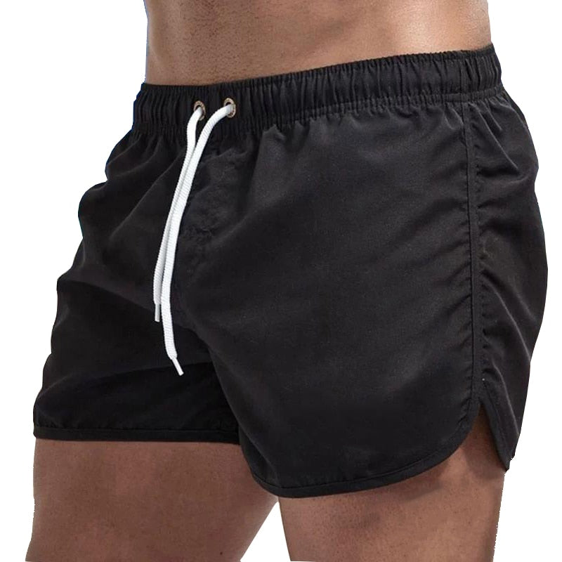 Badehose Jannis | Bunte Badeshorts mit Kordelzug-Schwarz-S-Chaps Herrenmode