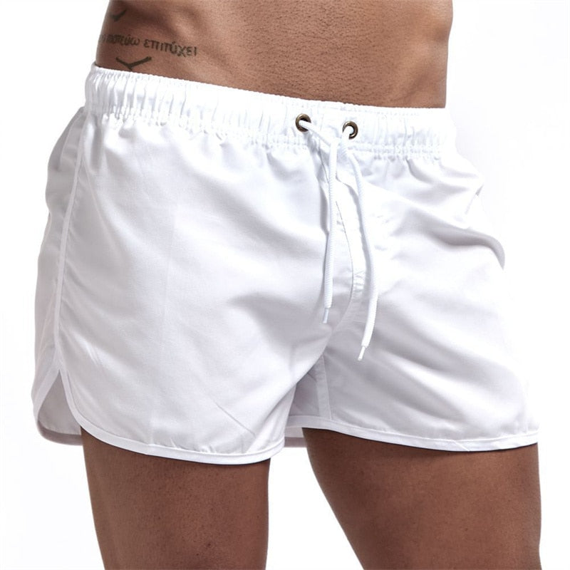 Badehose Jannis | Bunte Badeshorts mit Kordelzug-Weiß-S-Chaps Herrenmode