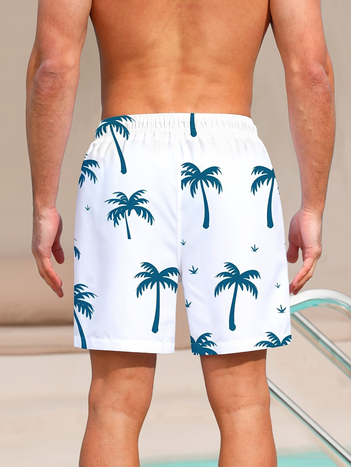 Badehose Tiago | Badeshorts mit Palmenprint-Chaps Herrenmode