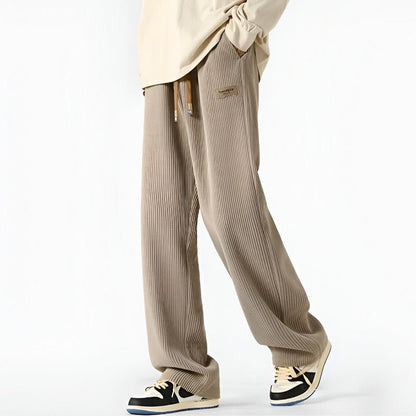 Baggy-Hose | Gerippt | Kordelzug | Jogginghose | Herrenhose-Chaps Herrenmode