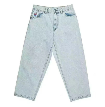 Baggy Jeans | Lässig | Weites Bein | Locker sitzende Jeans | Herrenjeans-Hellblau-S-Chaps Herrenmode