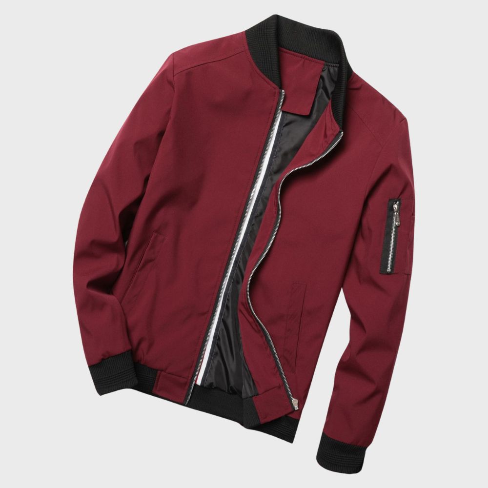 Bomberjacke | Reißverschluss | Winddicht | Leichte Jacke | Herrenjacke-Chaps Herrenmode