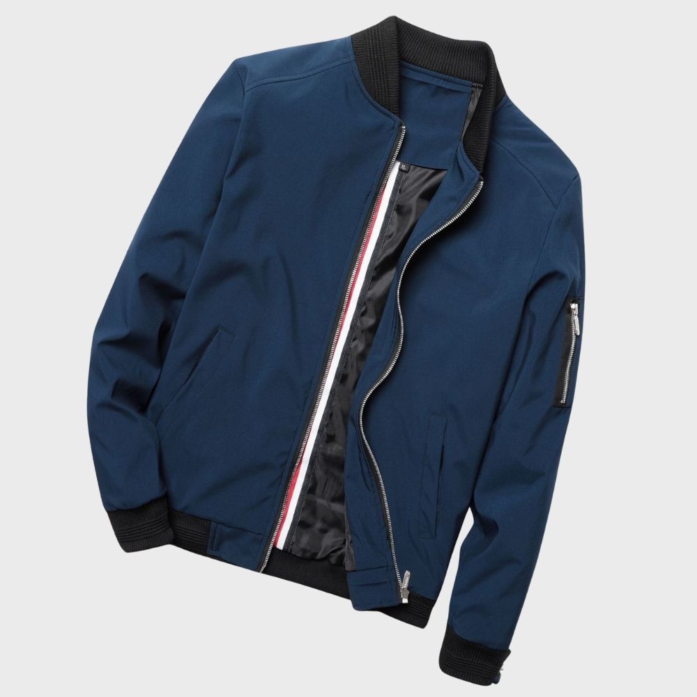 Bomberjacke | Reißverschluss | Winddicht | Leichte Jacke | Herrenjacke-Chaps Herrenmode