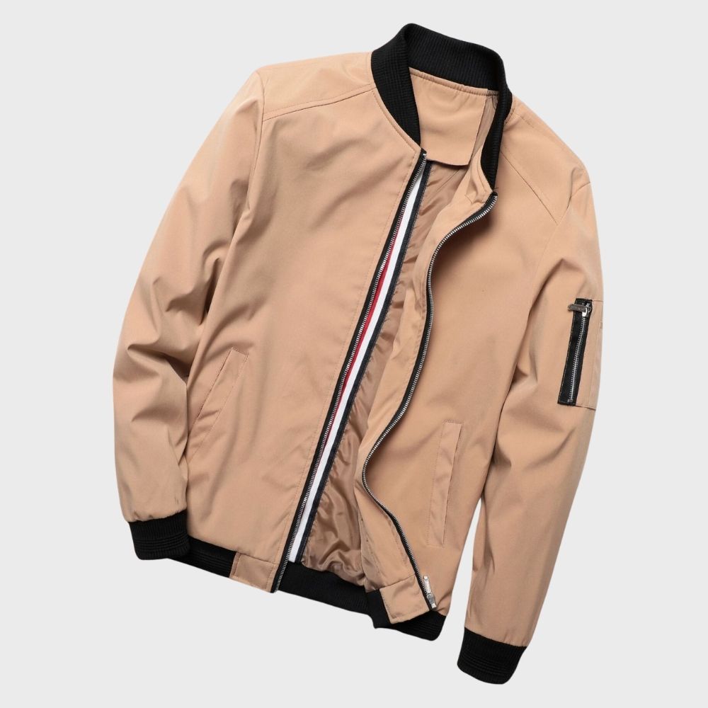 Bomberjacke | Reißverschluss | Winddicht | Leichte Jacke | Herrenjacke-Chaps Herrenmode