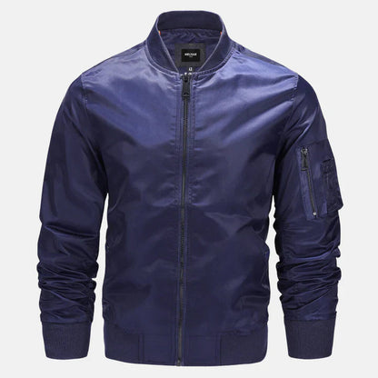 Bomberjacke - Zip-Up - Winddicht - Herbstjacke - Herrenjacke-Dunkelblau-S-Chaps Herrenmode