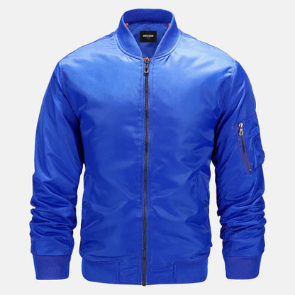 Bomberjacke - Zip-Up - Winddicht - Herbstjacke - Herrenjacke-Saphirblau-S-Chaps Herrenmode