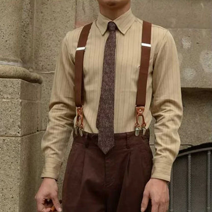 Button-Up Hemd - Langarmhemd mit Kragen für Männer-Chaps Herrenmode