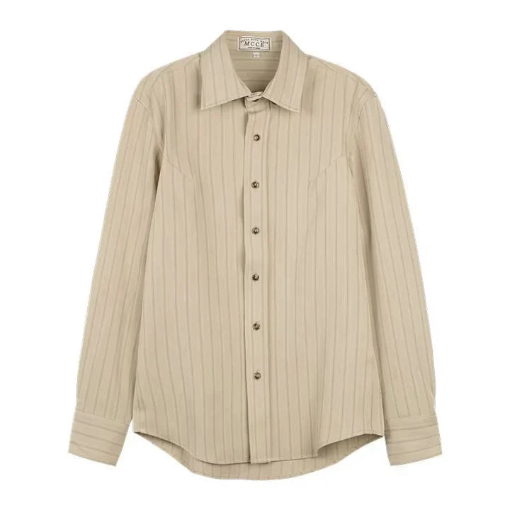 Button-Up Hemd - Langarmhemd mit Kragen für Männer-Hell Aprikose-M-Chaps Herrenmode