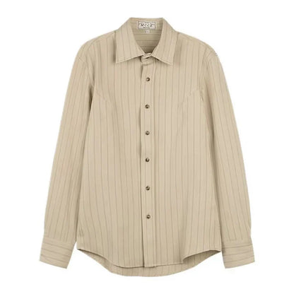 Button-Up Hemd - Langarmhemd mit Kragen für Männer-Hell Aprikose-M-Chaps Herrenmode
