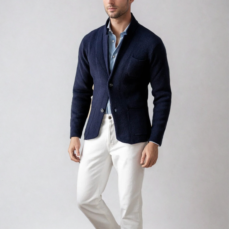 Cardigan-Blazer – Einreihige Strickjacke für Männer-Chaps Herrenmode