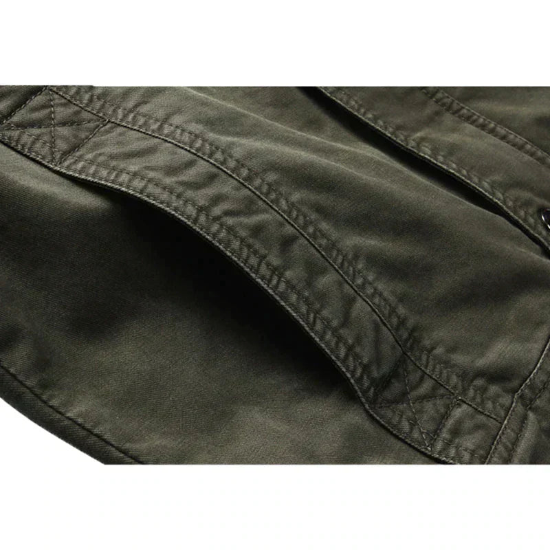Cargo Jacke - Army grün - Feldjacke - Militärische Einsatzjacke - Herrenjacke-Chaps Herrenmode