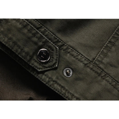 Cargo Jacke - Army grün - Feldjacke - Militärische Einsatzjacke - Herrenjacke-Chaps Herrenmode
